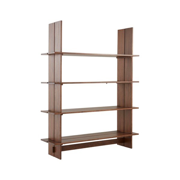 Regal od masivnog bora u tamnoj prirodnoj boji 140x180x40 cm Tottori – Jotex