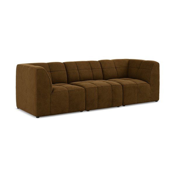 Senf žuta baršunasti sofa 255 cm Aloha – Makamii