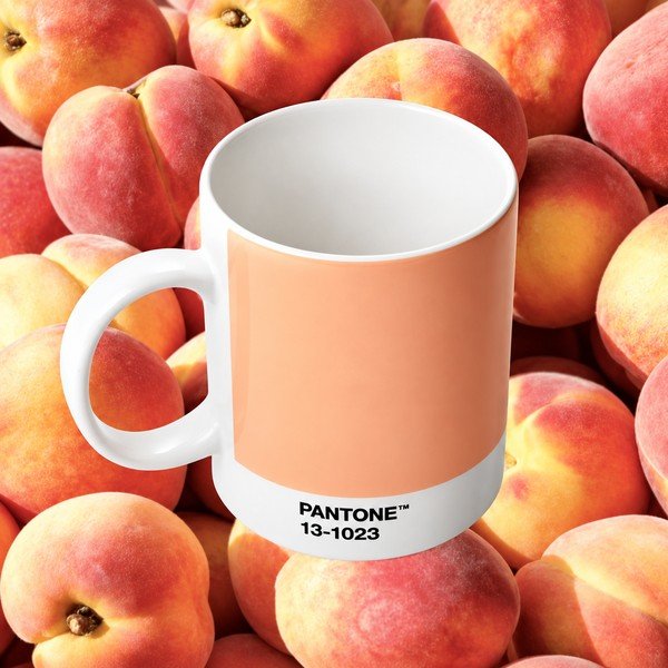 Porculanska šalica boja breskve 375 ml Peach Fuzz 13-1023 – Pantone-image-1