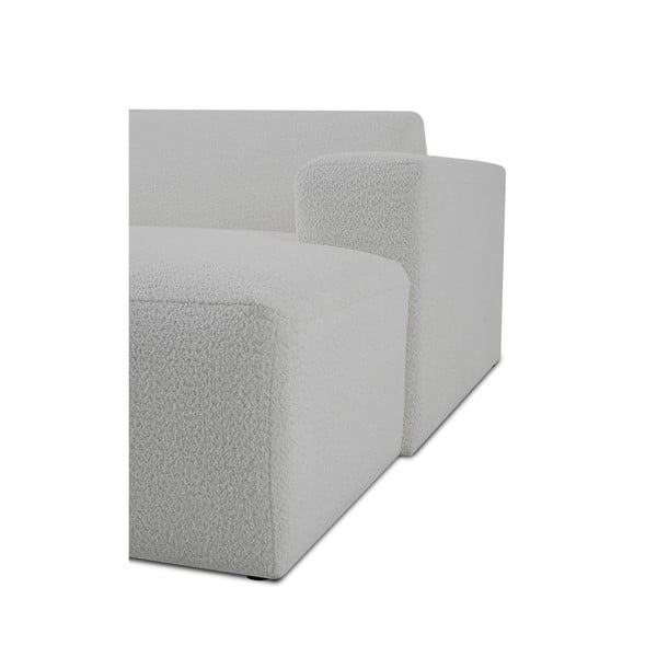 Bijela modularna sjedeća garnitura od bouclé tkanine (s desnim kutom) Roxy – Scandic-image-4