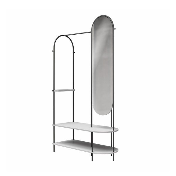 Crni/sivi metalni set za hodnik 101x183x43 cm Anastacia – Støraa-image-3