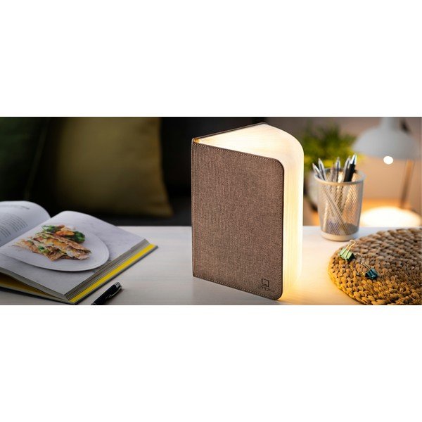 LED stolna lampa s tekstilnim sjenilom (visina 2,5 cm) – Gingko-image-3