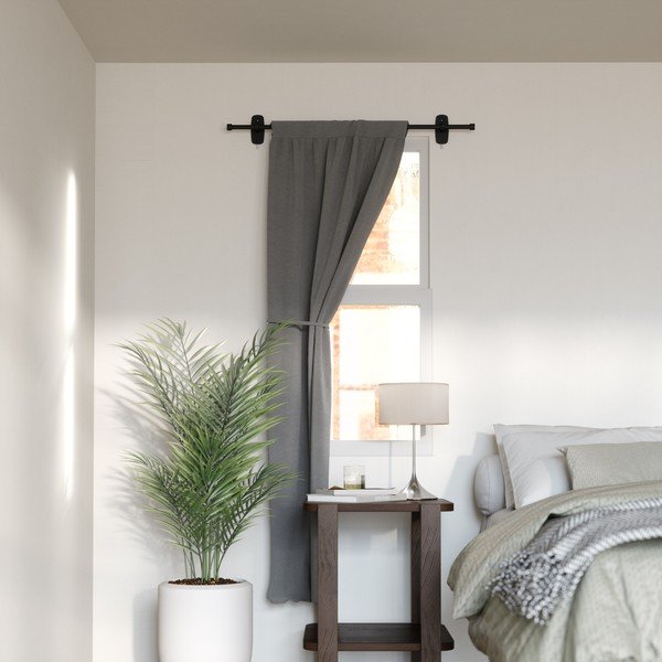 Mat crna željezna proširiva karniša 71 - 121 cm Adhera – Umbra-image-2
