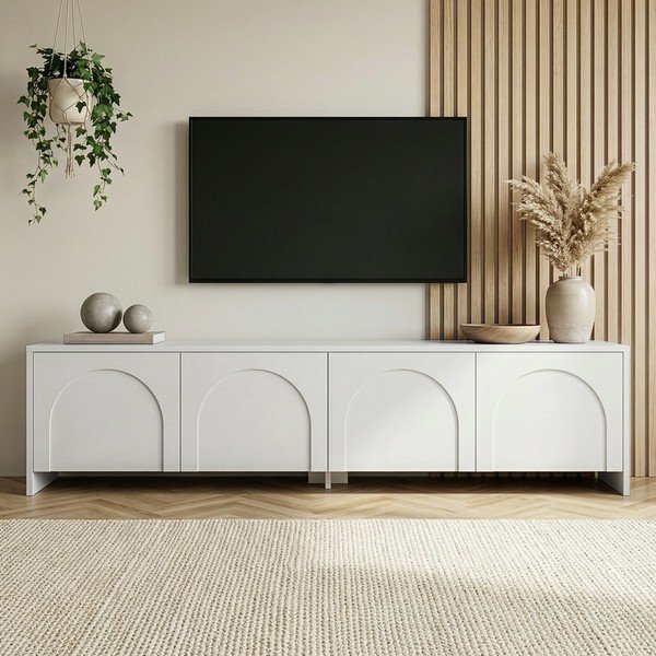 Bijela TV komoda 180x45x32 cm Aurelia – Kalune Design-image-2