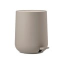 Svjetlo smeđa plastična kanta za smeće s pedalom 3 l Nova – Zone