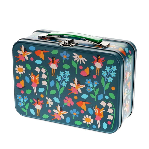 Tamno plavi metalni dječji kofer 19x8x17 cm Fairies in the Garden – Rex London-image-4