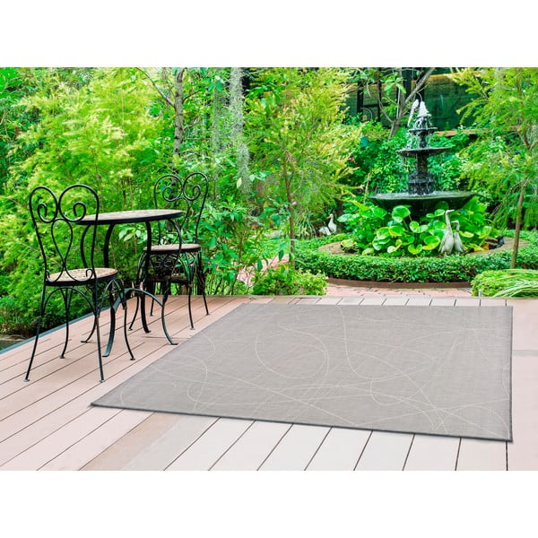 Sivi vanjski tepih Universal Hibis Line, 160 x 230 cm-image-1