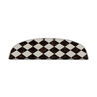Crno-bijeli set tepiha za stepenice 16 kom 20x65 cm Chess Board – Vitaus