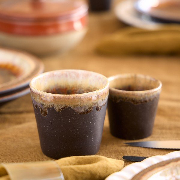 Tamno smeđa šalica od kamenine 190 ml Poterie – Casafina-image-2
