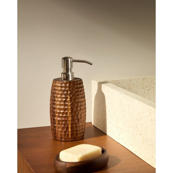 Smeđa drvena posuda za sapun Fraz – Kave Home-image-2