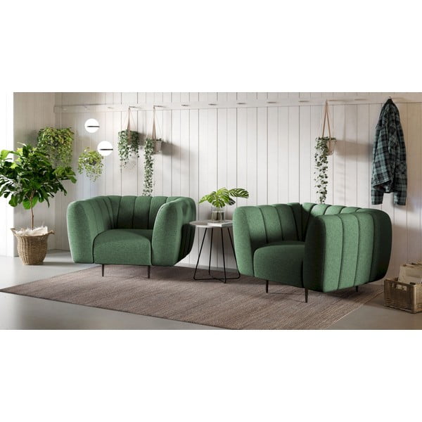 Tamno zelena fotelja Shel – Ghado-image-4