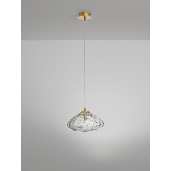 Mjedena staklena viseća svjetiljka ø 26 cm King – Nova Luce-image-4