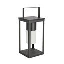Crna LED lanterna sa solarnim panel/s USB (visina 38 cm) Solar – Bizzotto