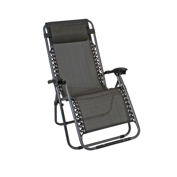 Siva metalna vrtna fotelja Luna – Garden Pleasure-image-2
