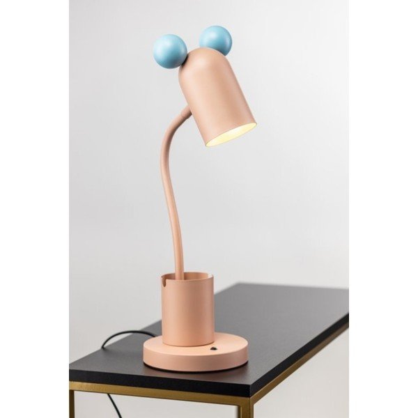 Svijetlo plava/ružičasta stolna lampa s metalnim sjenilom (visina 50 cm) Mouse – GTV-image-1