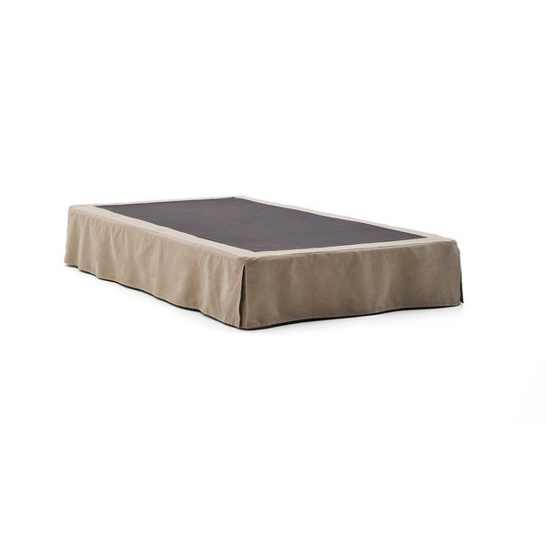 Smeđe-sivi tapecirani krevet bez uzglavlja 90x200 cm Jaira – Kave Home