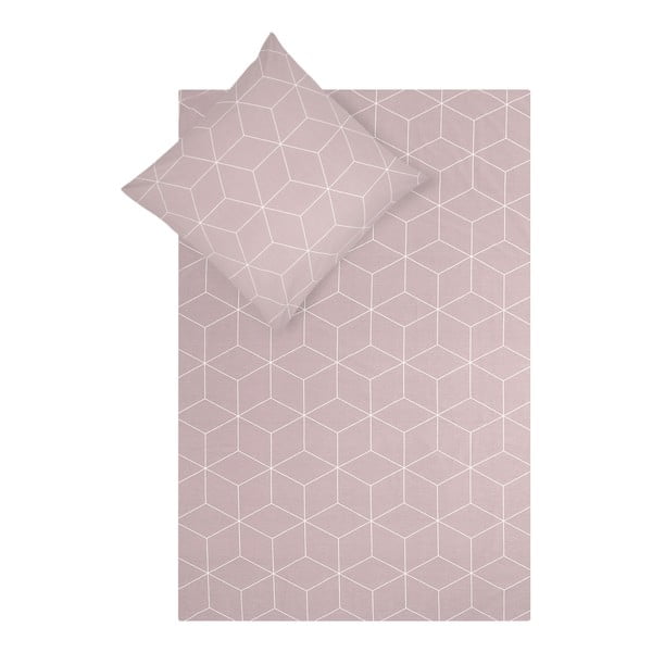 Ružičasta posteljina od pamuka by46, 155 x 220 cm
