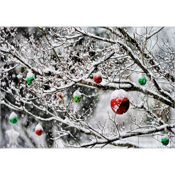 Tepih Vitaus Christmas Period Outside Balls, 50 x 80 cm
