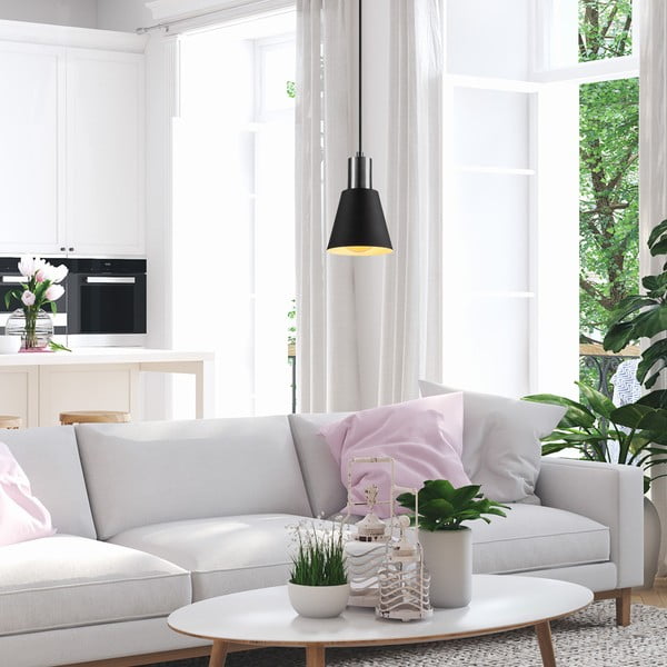 Crna viseća svjetiljka ø 14 cm Kem – Opviq lights-image-3