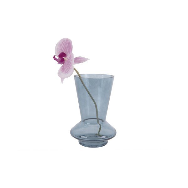 Plava staklena vaza PT LIVING Glow, visina 17,5 cm