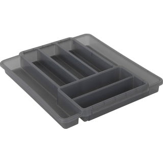 Siva plastična komoda za ladicu 39,7 x 34 cm Domino - Rotho