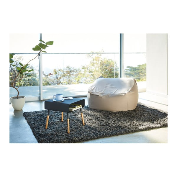 Crni pomoćni stolić YAMAZAKI Plain, visina 35 cm-image-2