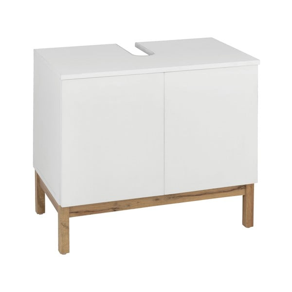 Bijeli ormarić za ispod umivaonika 56x35 cm Mirza – Støraa-image-1