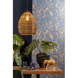 Crna/u zlatnoj boji viseća svjetiljka s metalnim sjenilom ø 40 cm Meya – Light & Living