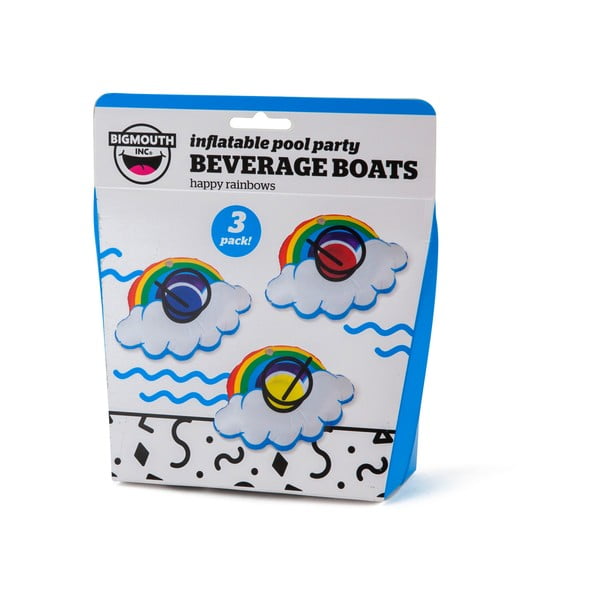 Set od 3 stalka za piće za napuhavanje u obliku duge Big Mouth Inc.-image-2