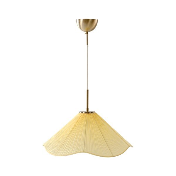 Žuta  tekstilna viseća svjetiljka ø 50 cm Lunaria – Jotex