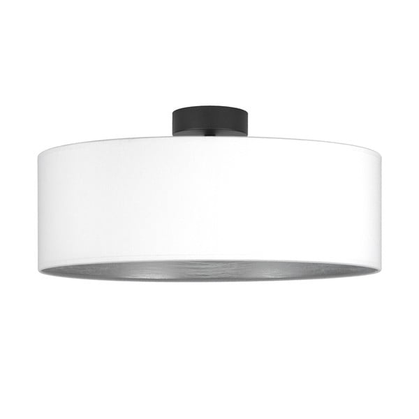 Bijela stropna svjetiljka sa srebrnim detaljima Sotto Luce Tres XL, ⌀ 45 cm