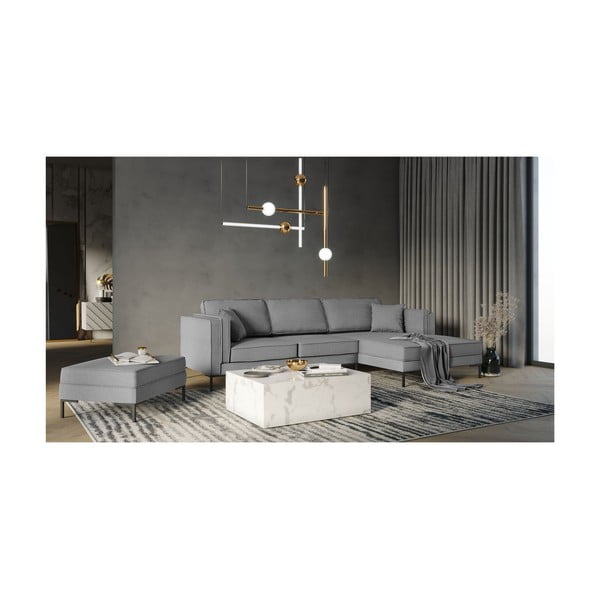 Siva kutna garnitura Milo Casa Attilio, desni kut-image-4