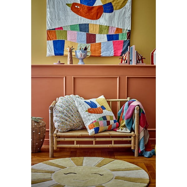 Bež/jantarni vunen dječji tepih ø110 cm Sun – Bloomingville Mini-image-2