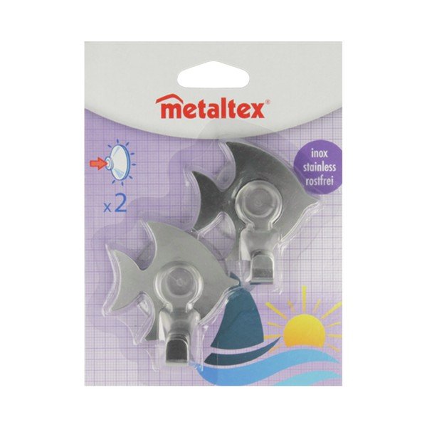 Set od dvije kuke s vakuumskim zakačkama Metaltex Pesce-image-2