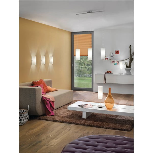 Bijela/u srebrnoj boji viseća svjetiljka sa staklenim sjenilom TROY 3 – EGLO-image-3