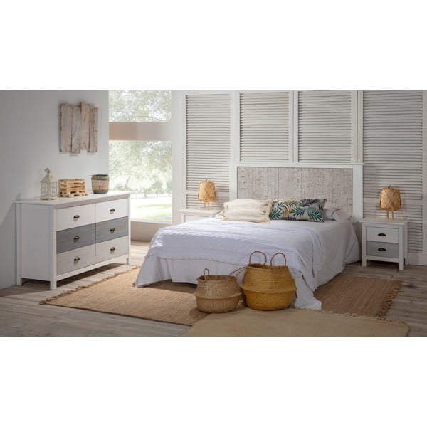 Bijelo-sivi noćni ormarić Marckeric Romantica, 46 x 50 cm-image-1