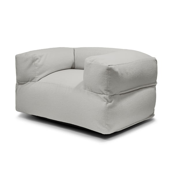 Svijetlo siva vreća za sjedenje od bouclé tkanine MooG – SLOWDOWN