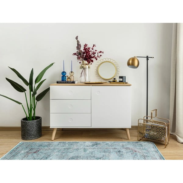 Plavi tepih od viskoze Universal Lara Aqua, 120 x 170 cm-image-1