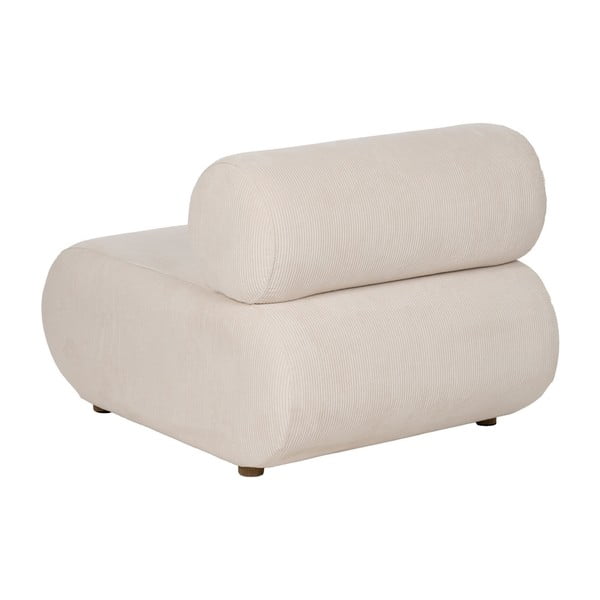 Krem fotelja od samta – Ixia-image-3