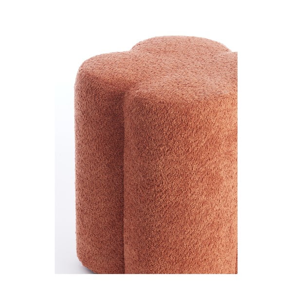 Narančasti tabure od bouclé tkanine Nalani – Light & Living-image-3