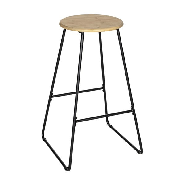 Crna/natur barska stolica od bambusa 70 cm Loft – Wenko-image-1