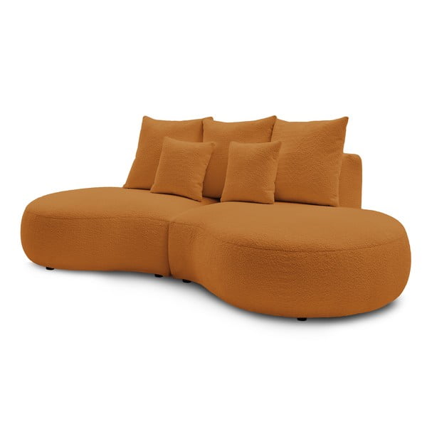 Sofa od bouclé tkanine u boji senfa 260 cm Saint-Germain – Bobochic Paris-image-3