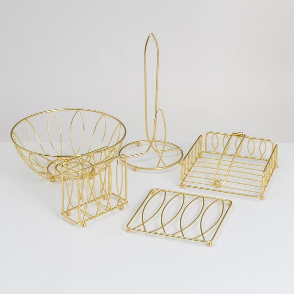 Metalni stalak za papirnate ručnike u zlatnoj boji ø 16 cm – Casa Selección-image-1