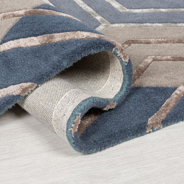 Plavi vuneni tepih Flair Rugs Harlow, 160 x 230 cm-image-1