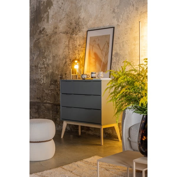 Komoda prljavo zelena 80x83x40 cm Pisco – Marckeric-image-1