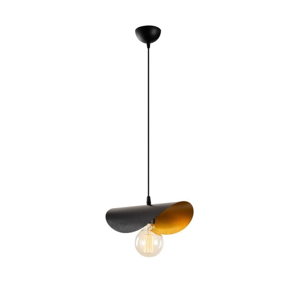 Crna/u brončanoj boji viseća svjetiljka s metalnim sjenilom Sivani – Opviq lights