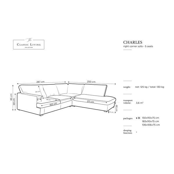 Crna kutna garnitura Windsor & Co Sofas Daphne, lijevi kut-image-4