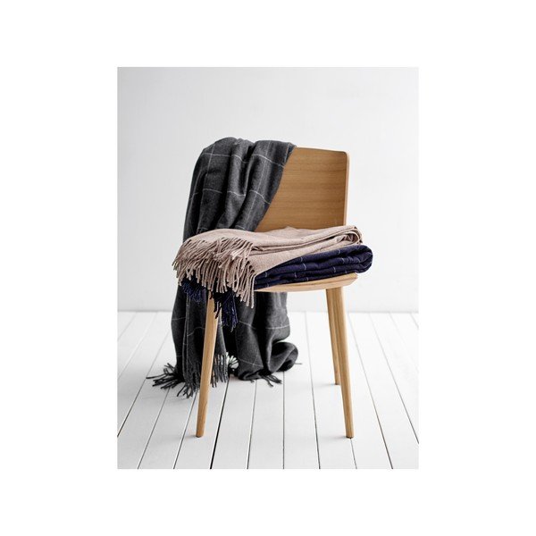 Bež pokrivač s visokim udjelom vune Södahl Ella, 130 x 170 cm-image-1