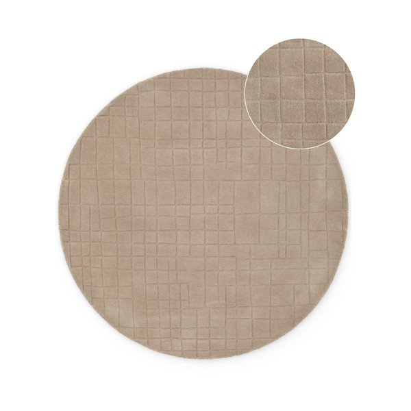 Smeđi vunen okrugao tepih ø 200 cm Kenso – Villeroy&Boch