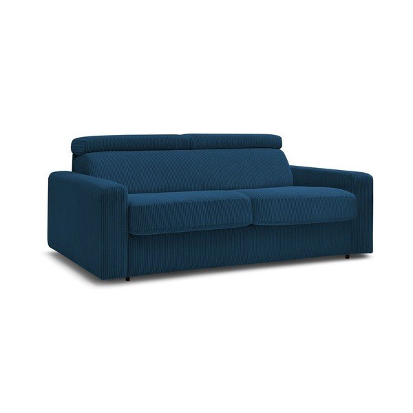 Tamno plava sklopiva sofa od samta 195 cm Monaco – Bobochic Paris-image-3